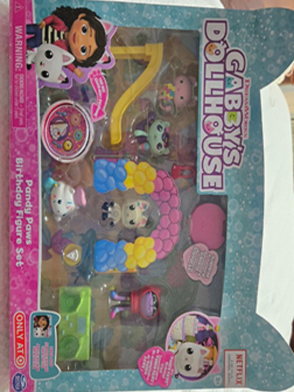 NEW Target Exclusive Gabby's Dollhouse Pandy Paws Birthday Figure Set Spin Maste